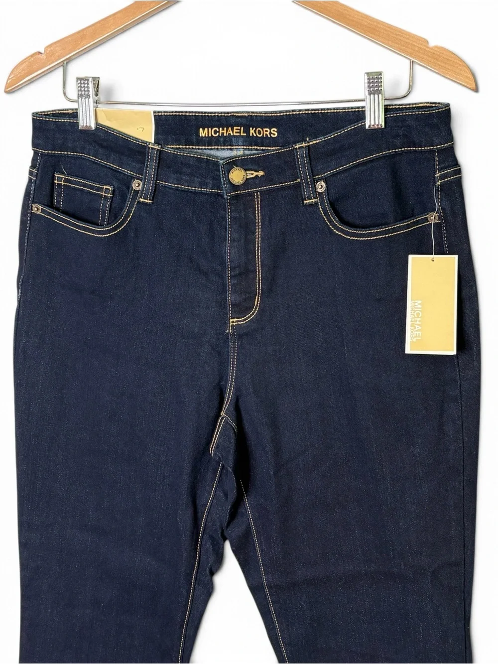 NWT Michael Kors MK Izzy Skinny Jeans New Midnight Dark Wash Size 10